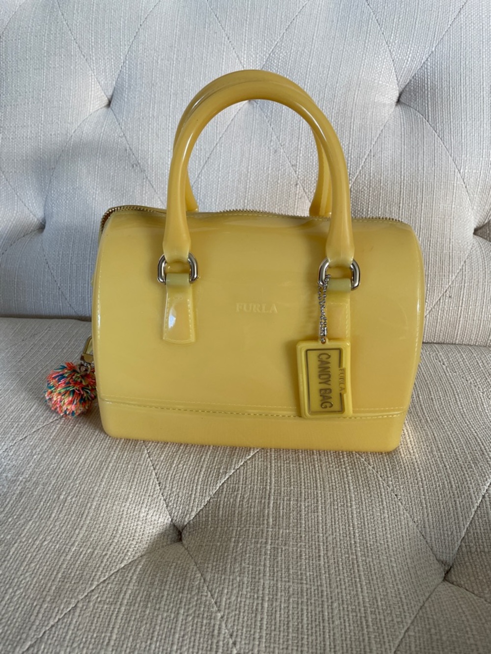 Furla Yellow Jelly Candy Bag Satchel